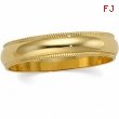 14K Yellow Gold Light Milgrain Band