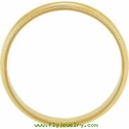 14K Yellow Gold Light Milgrain Band