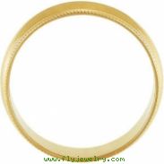 14K Yellow Gold Light Milgrain Band