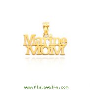 14K Yellow Gold Marine Mom Charm