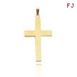 14K Yellow Gold Medium Engraveable Cross Pendant