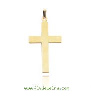 14K Yellow Gold Medium Engraveable Cross Pendant