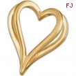 14K Yellow Gold Metal Fashion Heart Pendant