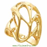 14K Yellow Gold Metal Fashion Ring