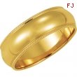 14K Yellow Gold Milgrain Band