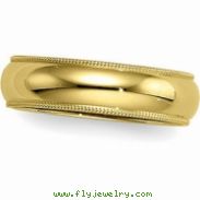 14K Yellow Gold Milgrain Band