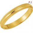 14K Yellow Gold Milgrain Band