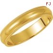 14K Yellow Gold Milgrain Band