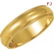 14K Yellow Gold Milgrain Band