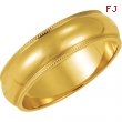 14K Yellow Gold Milgrain Band