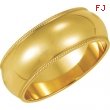 14K Yellow Gold Milgrain Band