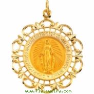 14K Yellow Gold Miraculous Medal