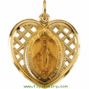 14K Yellow Gold Miraculous Medal