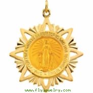 14K Yellow Gold Miraculous Medal