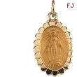 14K Yellow Gold Miraculous Medal