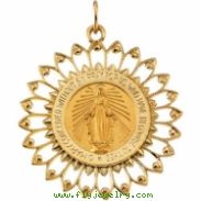 14K Yellow Gold Miraculous Medal