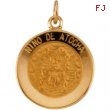 14K Yellow Gold Nino De Atocha Medal