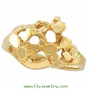 14K Yellow Gold Nugget Ring