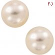 14K Yellow Gold Pair 06.50 To Panache Freshwater Round Cultured Pearl Earring
