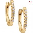 14K Yellow Gold Pair Diamond Earring