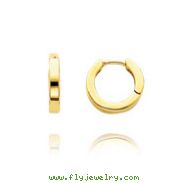 14K Yellow Gold Round Hinged Hoops
