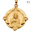 14K Yellow Gold Sacred Heart Medal