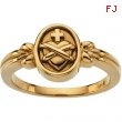 14K Yellow Gold Sacred Heart Ring