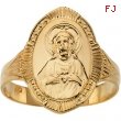 14K Yellow Gold Sacred Heart Ring