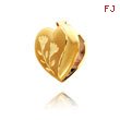 14K Yellow Gold Satin & Polished Heart-Shaped Locket