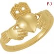 14K Yellow Gold Small Claddagh Ring