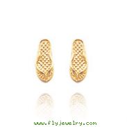 14K Yellow Gold Small Flip Flop Posts