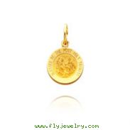14K Yellow Gold Small Holy Trinity Medal