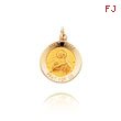 14K Yellow Gold Small Saint Peter Medal