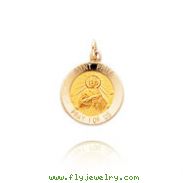 14K Yellow Gold Small Saint Peter Medal