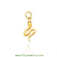 14K Yellow Gold Small Snake Charm