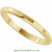 14K Yellow Gold Solitaire Band