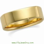 14K Yellow Gold Square Comfort Fit Band