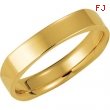 14K Yellow Gold Square Comfort Fit Band