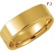 14K Yellow Gold Square Comfort Fit Band