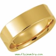 14K Yellow Gold Square Comfort Fit Band