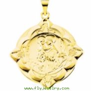 14K Yellow Gold St. Anthony Medal