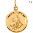 14K Yellow Gold St. Christopher Medal