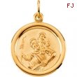 14K Yellow Gold St. Christopher Medal