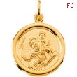 14K Yellow Gold St. Christopher Medal