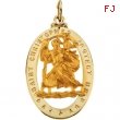 14K Yellow Gold St. Christopher Medal