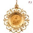 14K Yellow Gold St. Theresa Medal