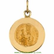 14K Yellow Gold St.anne De Beaupre Medal