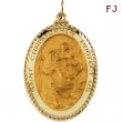 14K Yellow Gold St.christopher Medal