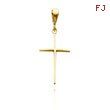 14K Yellow Gold Thin Cross Pendant