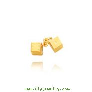 14K Yellow Gold Tiny Dice Charm